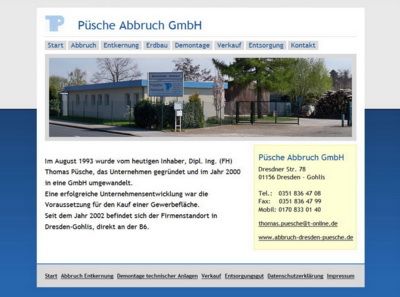 Psche Abbruch GmbH Abbruch, Entkernung, Erdbau, Demontage, Entsorgung, Holzverkauf