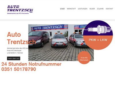Freie Kfz Werkstatt und Reifenservice mobiles responsives Design 2014