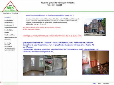 BMK-Immobilien Mehrfamilienhaus Werterhaltung + Verwaltung + Vermietung Wohnungen in Dresden