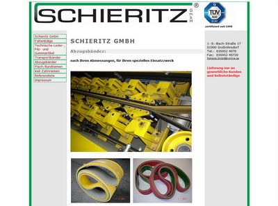 SCHIERITZ GMBH Faltenblge Technische Leder-, Filz- und Gummiartikel Transportbnder Abzugsbnder Flach-Rundriemen Keil-Zahnriemen